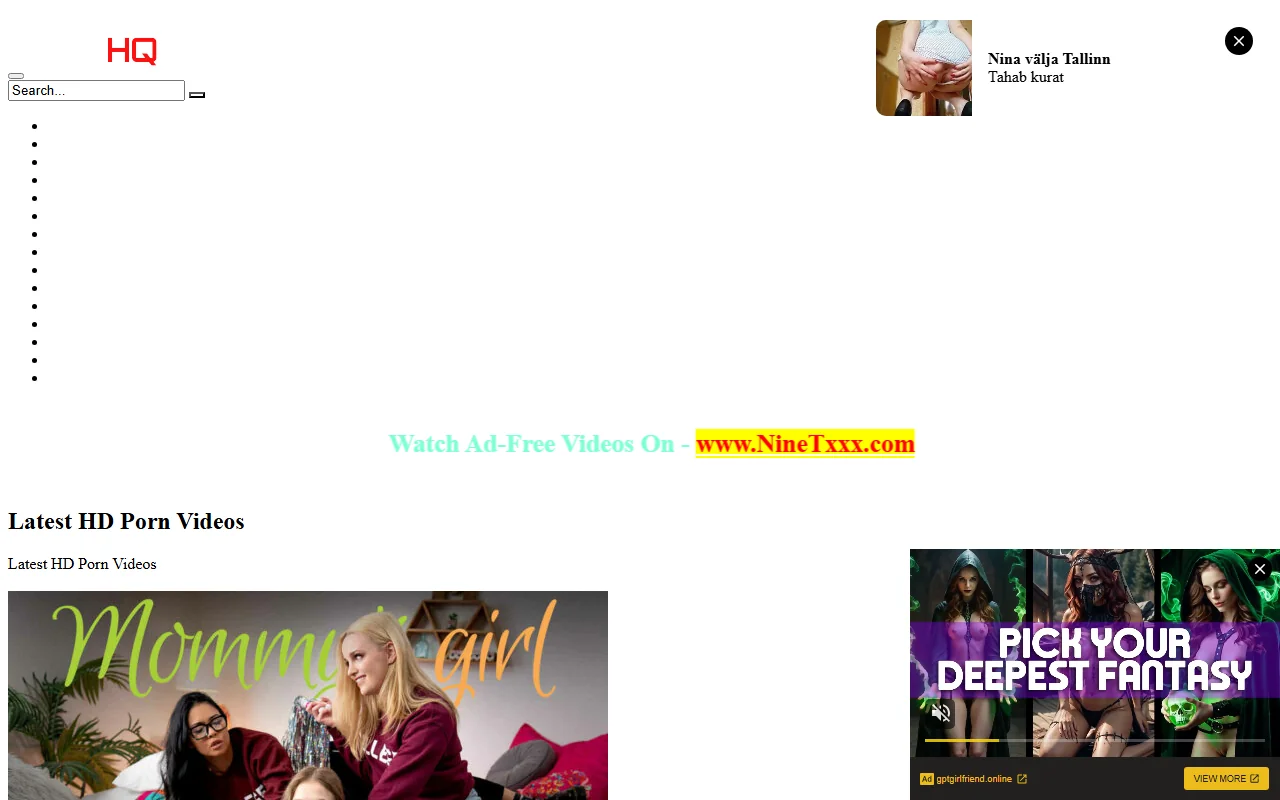 Screenshot of Pornhqxxx